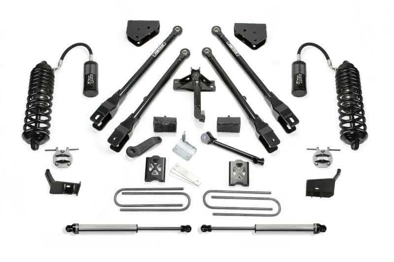 Fabtech 11-16 Ford F250 4WD 6in 4 Link System w/DL 4.0 Resi Coilovers & Rear DL Shocks K2271DL