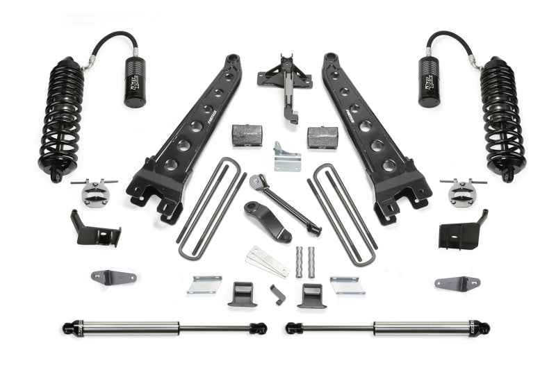 Fabtech 11-16 Ford F250 4WD 6in Radius Arm System w/DL 4.0 Resi Coilovers & Rear DL Shocks K2270DL