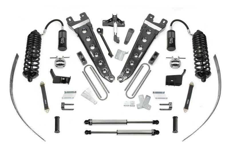 Fabtech 11-16 Ford F250 4WD w/Overload 8in Radius Arm System w/DL 4.0 Resi Coilover & Rear DL Shocks K2274DL