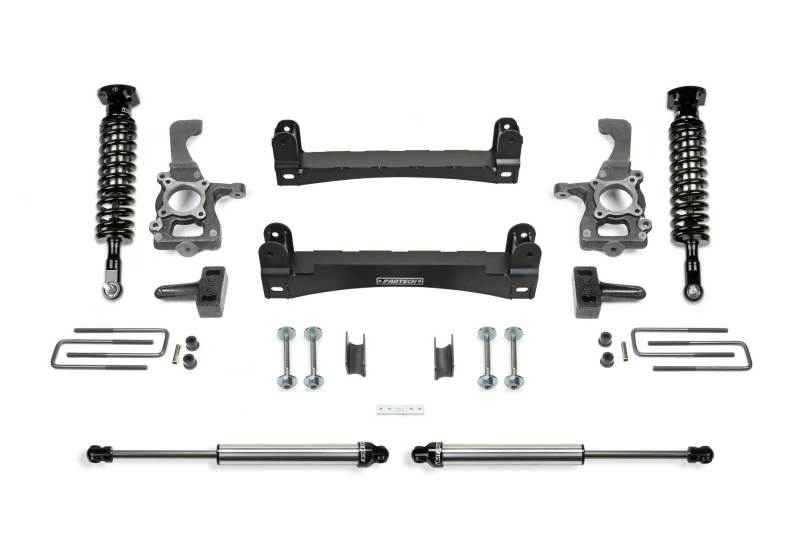 Fabtech 15-18 Ford F150 2WD 4in Perf. System w/Dl 2.5 Coilovers & Rear DL 2.25 Shocks K2258DL