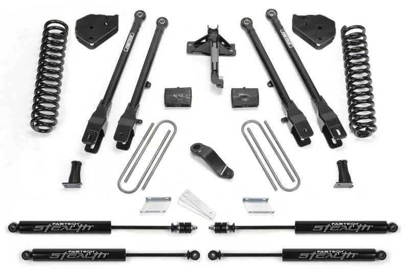 Fabtech 17-21 Ford F250/F350 4WD Diesel 4in 4Link Sys w/Coils & Stealth K2216M