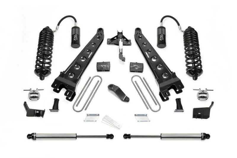 Fabtech 2017 Ford F450/F550 4WD Diesel 6in Radius Arm System w/DL 4.0 Coilover & Rear DL 2.25 Shocks K2283DL