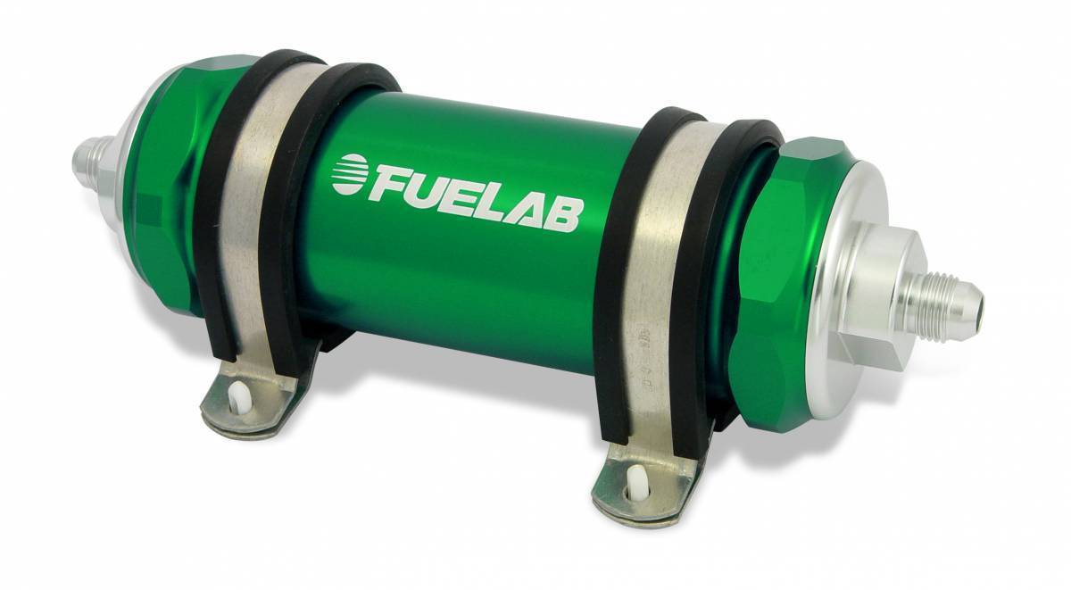 Fuelab 85832 Series High Flow Integrated Fuel Filter/Check Valve Green | 85832-6