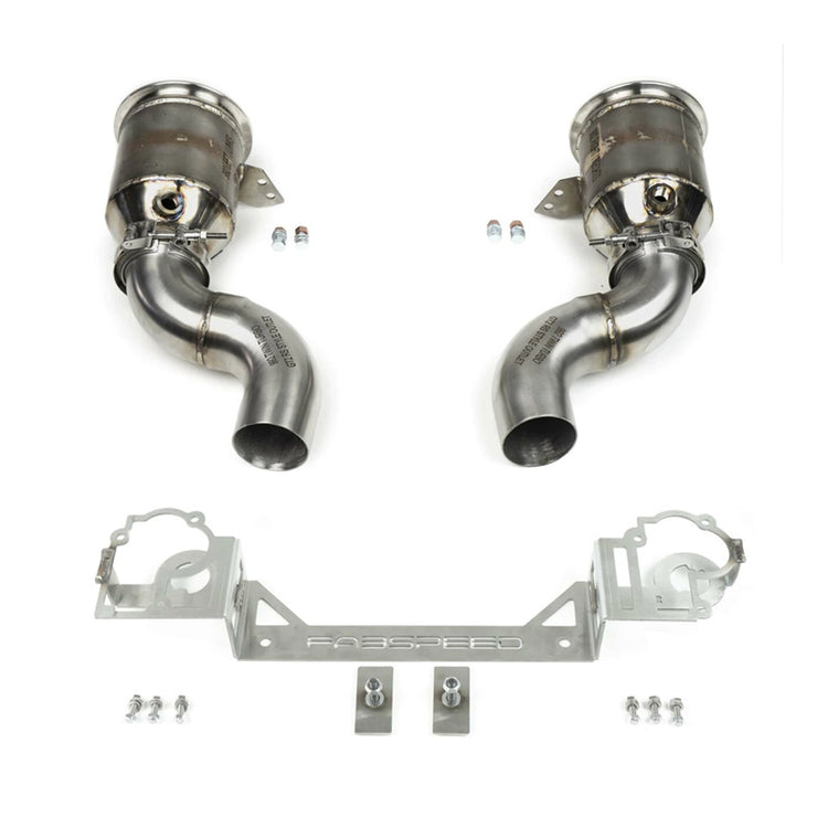 Fabspeed Sport Catalytic Converters with GT2RS Style Outlets For Porsche 992 Twin Turbo / Twin Turbo S 2021