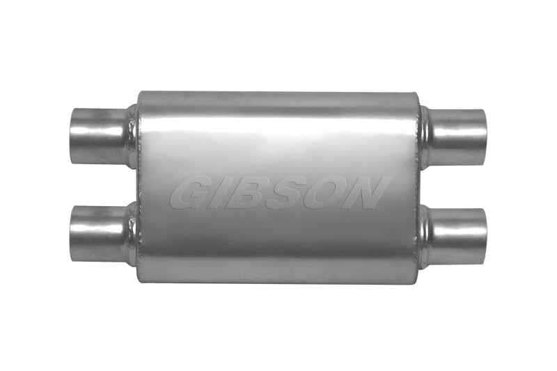 Gibson CFT Superflow Dual/Dual Oval Muffler - 4x9x18in/3in Inlet/3in Outlet - Stainless 55114S