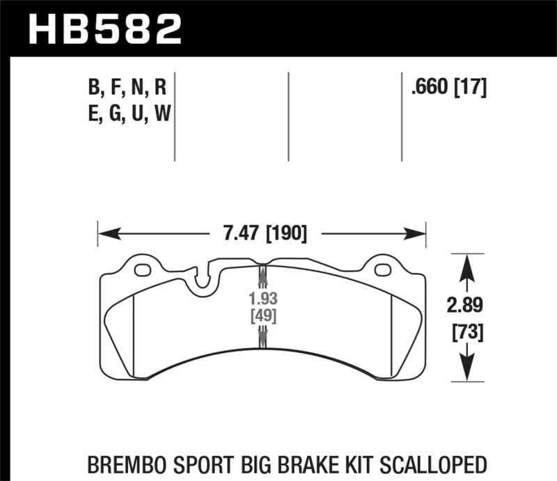 Hawk DTC-70 Compound Brake Pads HB582U.660