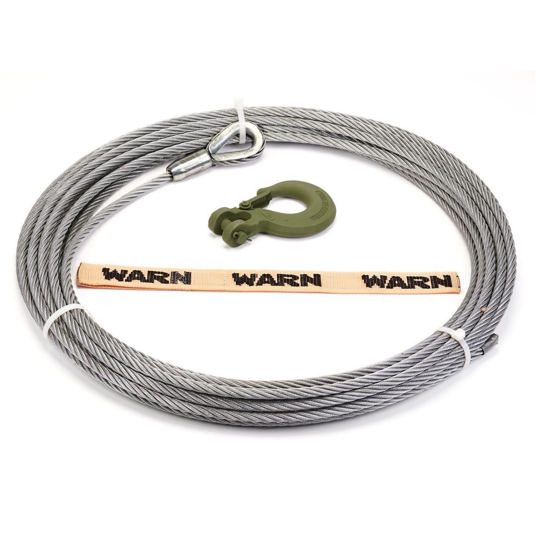 94280 Warn S/P_Rope And Hook_7/16 X 75Ft W3694280
