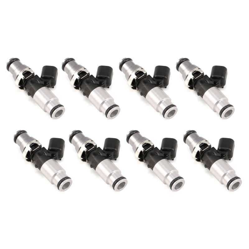 Injector Dynamics 1700cc Injector - 60mm Length - 14mm Grey Top - Silver Bottom Adapt (Set of 8) 1700.60.14.14B.8