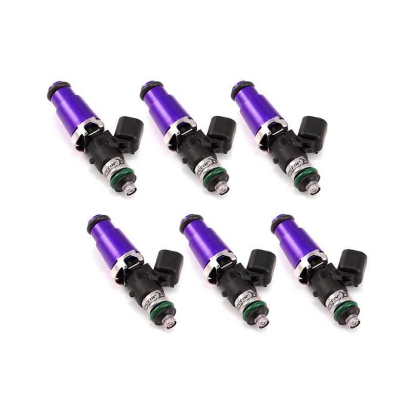 Injector Dynamics 1700cc Injectors - 60mm Length - 14mm Purple Top - 14mm Lower O-Ring (Set of 6) 1700.60.14.14.6