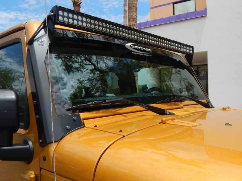 KC HiLiTES 07-18 Jeep JK 50in. C-Series C50 LED Light Bar w/Overhead Mount Bracket Kit 366
