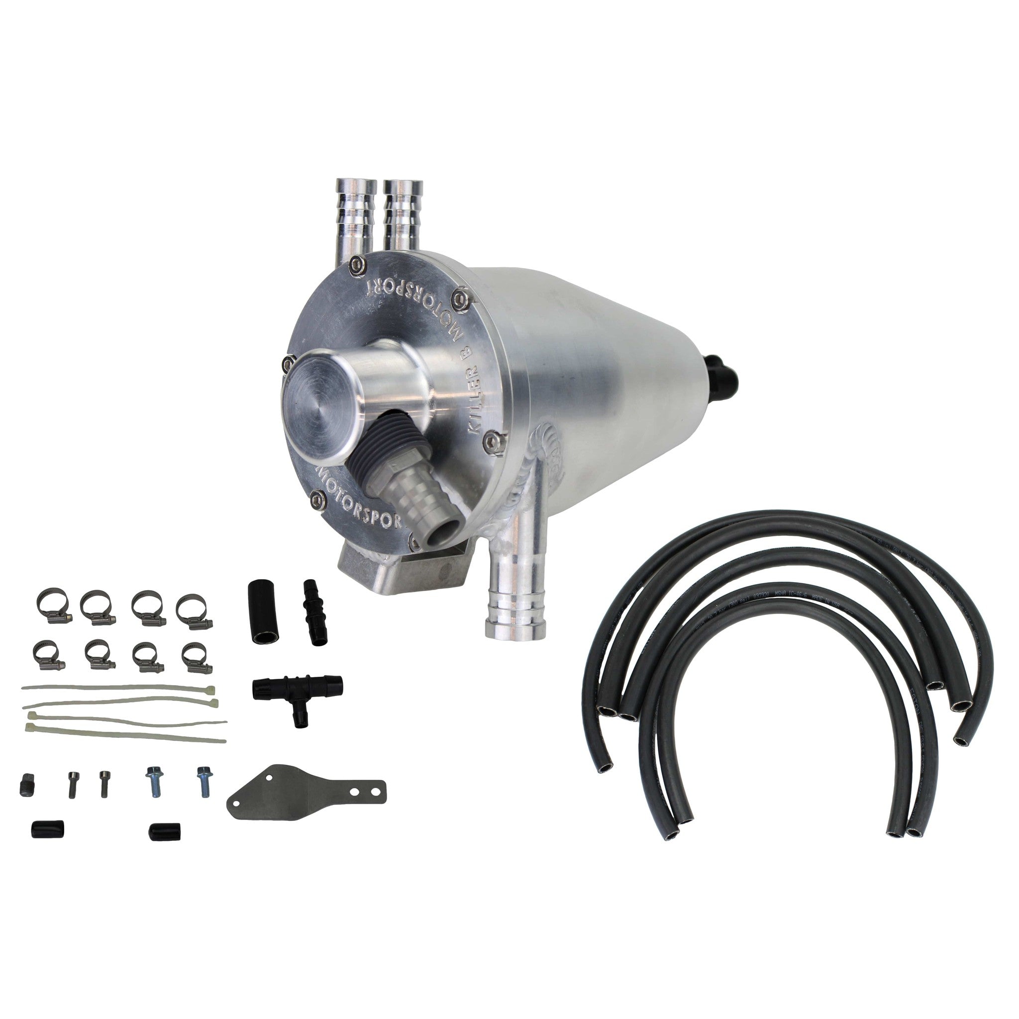 Killer B Air / Oil Separator w/ Plumbing Subaru WRX 2008-2014 / STI 2008-2021 | GR-MV3S-C