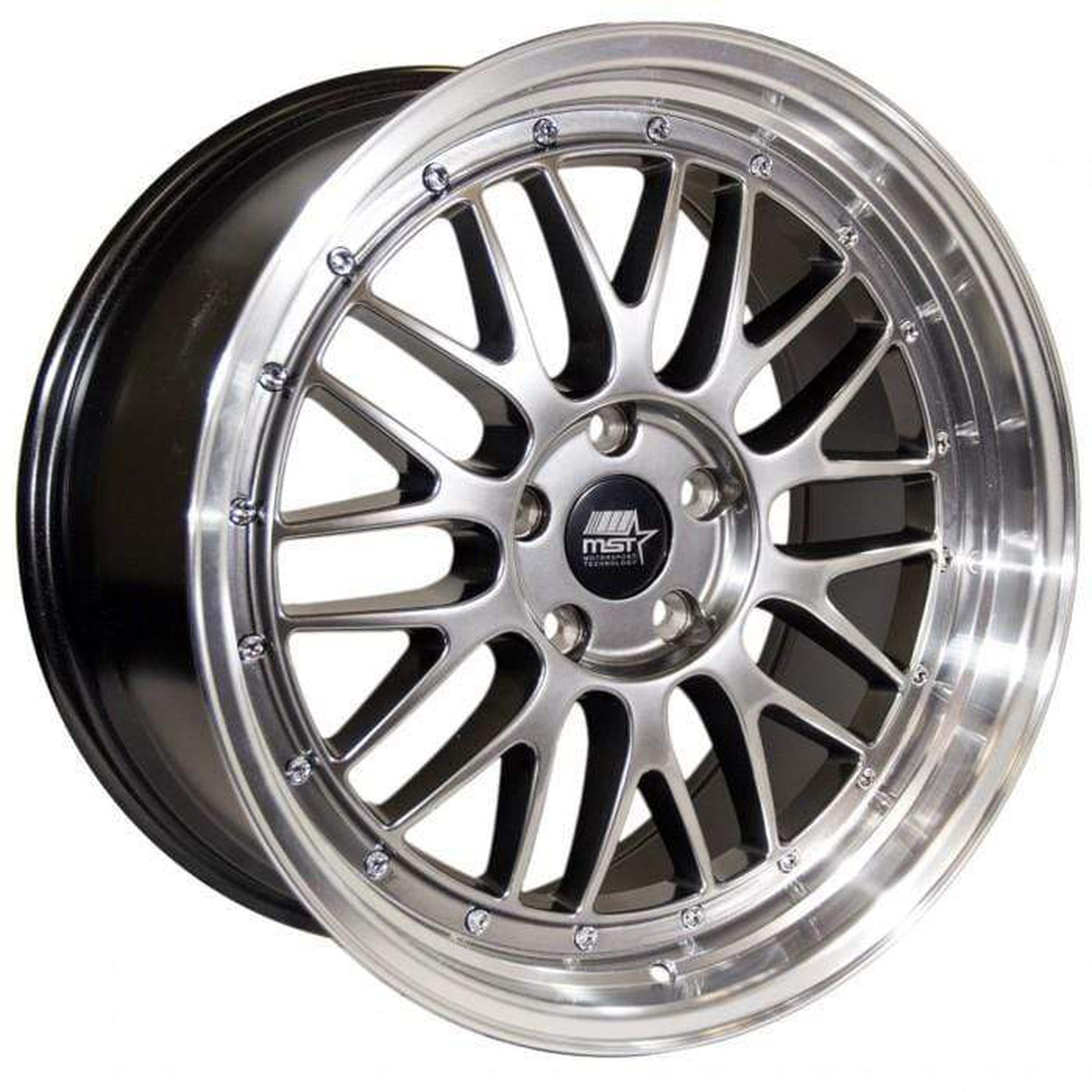 MST LeMan Wheel 19x9.5 35mm 5x114.3 73.1 Hyper Black w/Machined Lip | MST-23-99565-35-HBLL