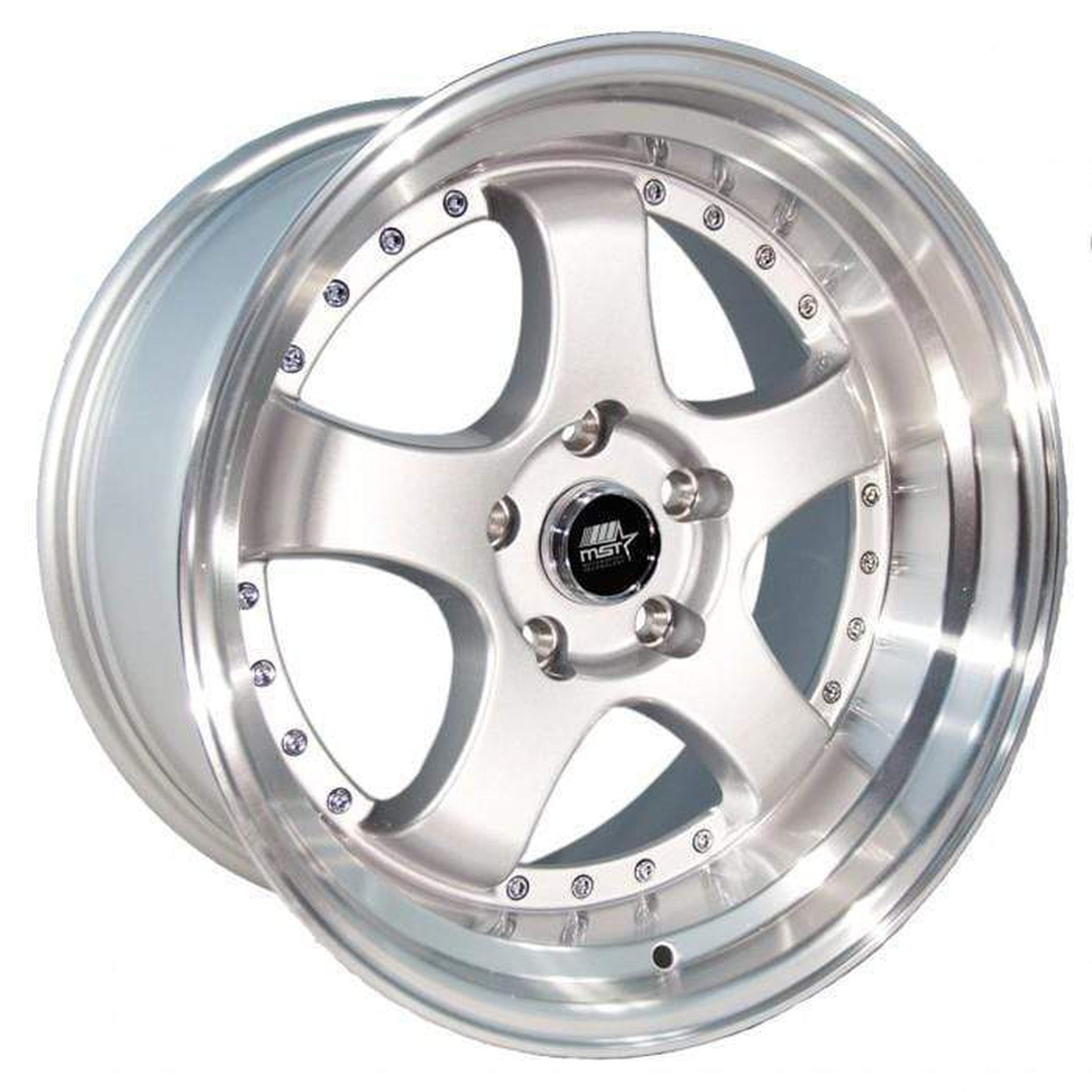 MST MT07 Wheel 17x9 20mm 5x114.3 73.1 Silver w/Machined Lip