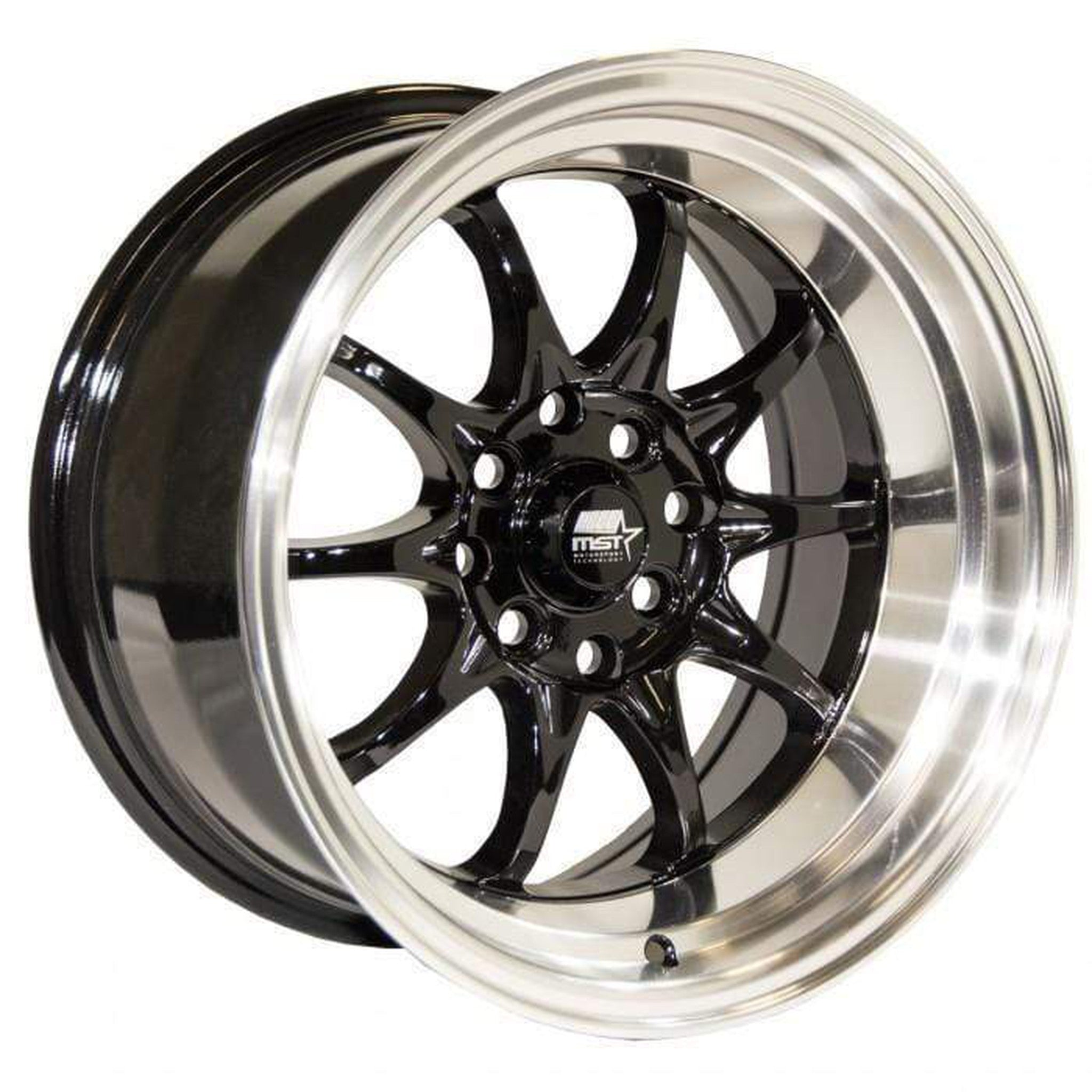 MST MT11 Wheel 16x8 15mm 4x100/4x114.3 73.1 Black w/Machine Lip