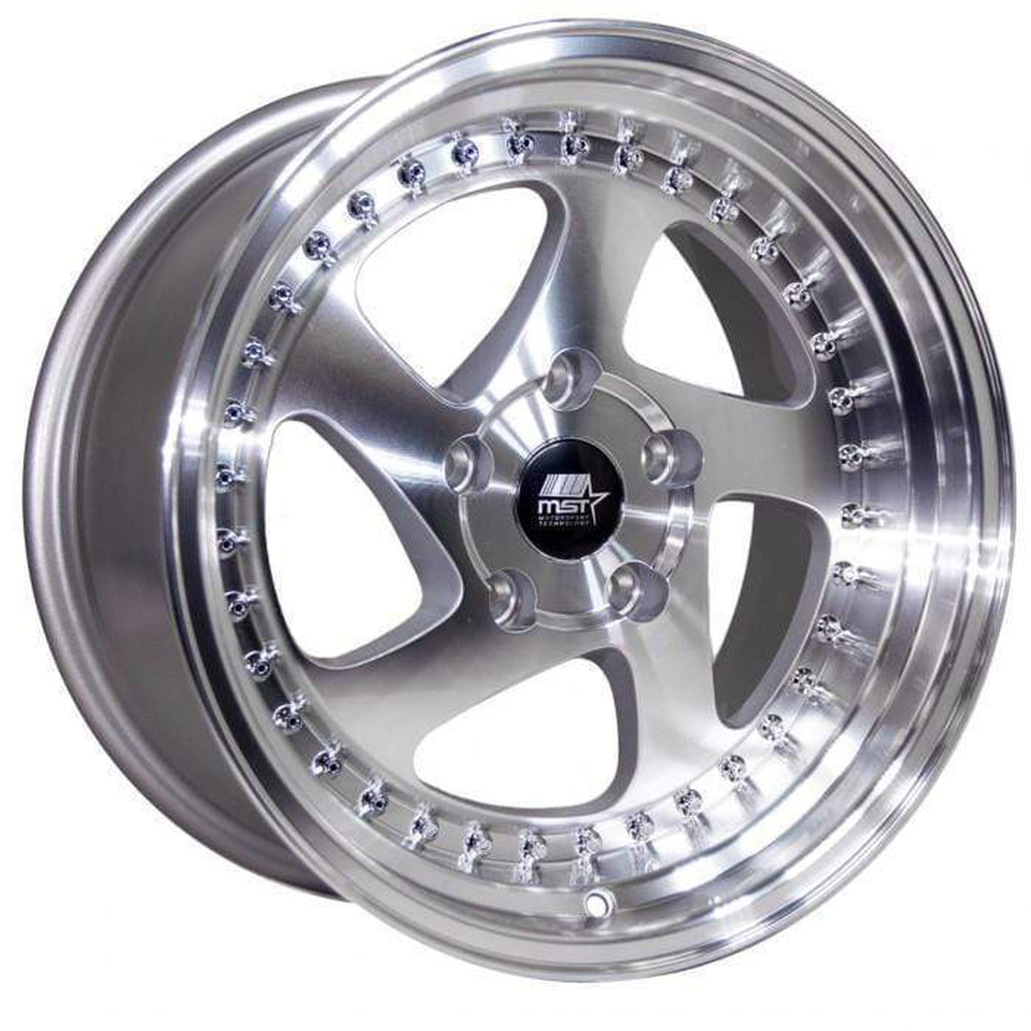 MST MT15 Wheel 18x9.5 35mm 5x114.3 73.1 Silver w/Machined Face