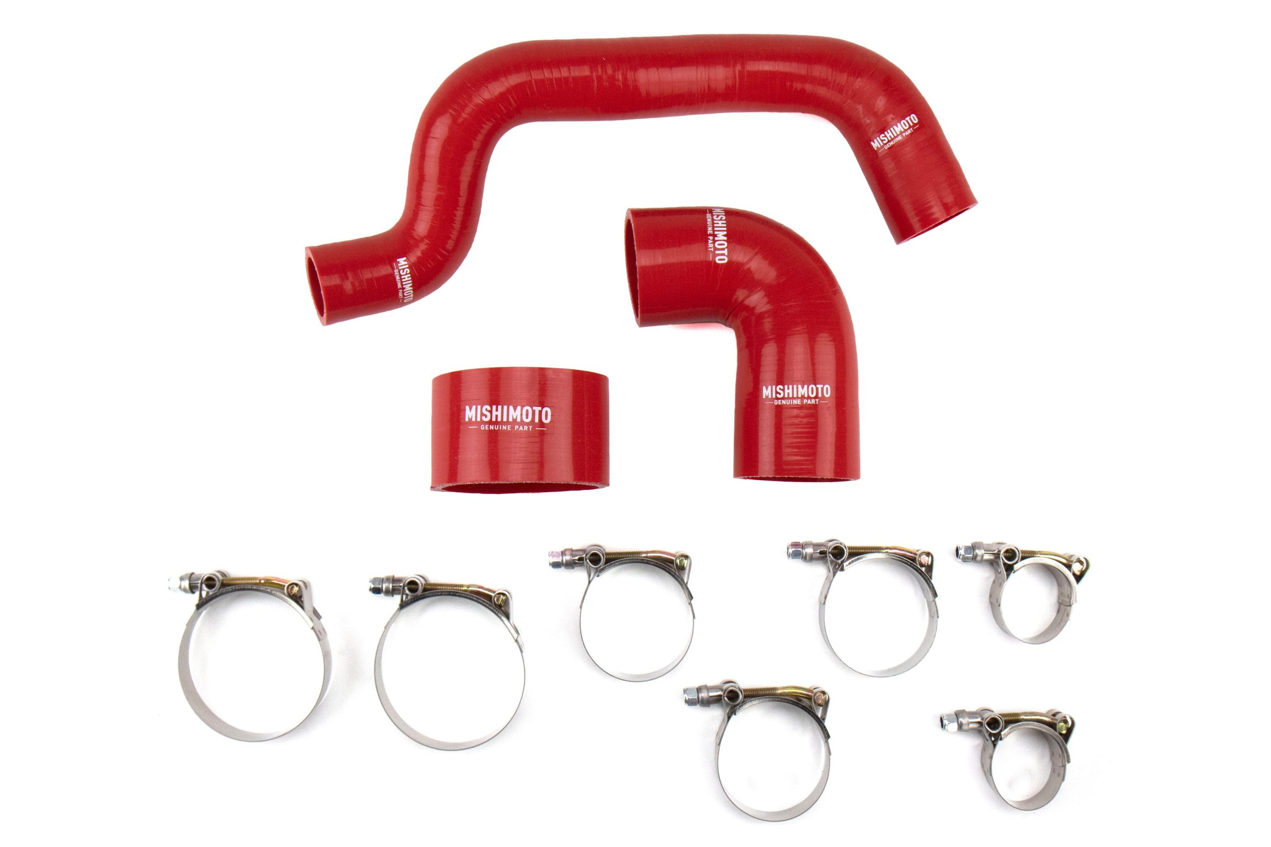 Mishimoto Red Silicone Intercooler Hose Kit Subaru STI 2004-2007 | MMHOSE-SUB-INT4RD