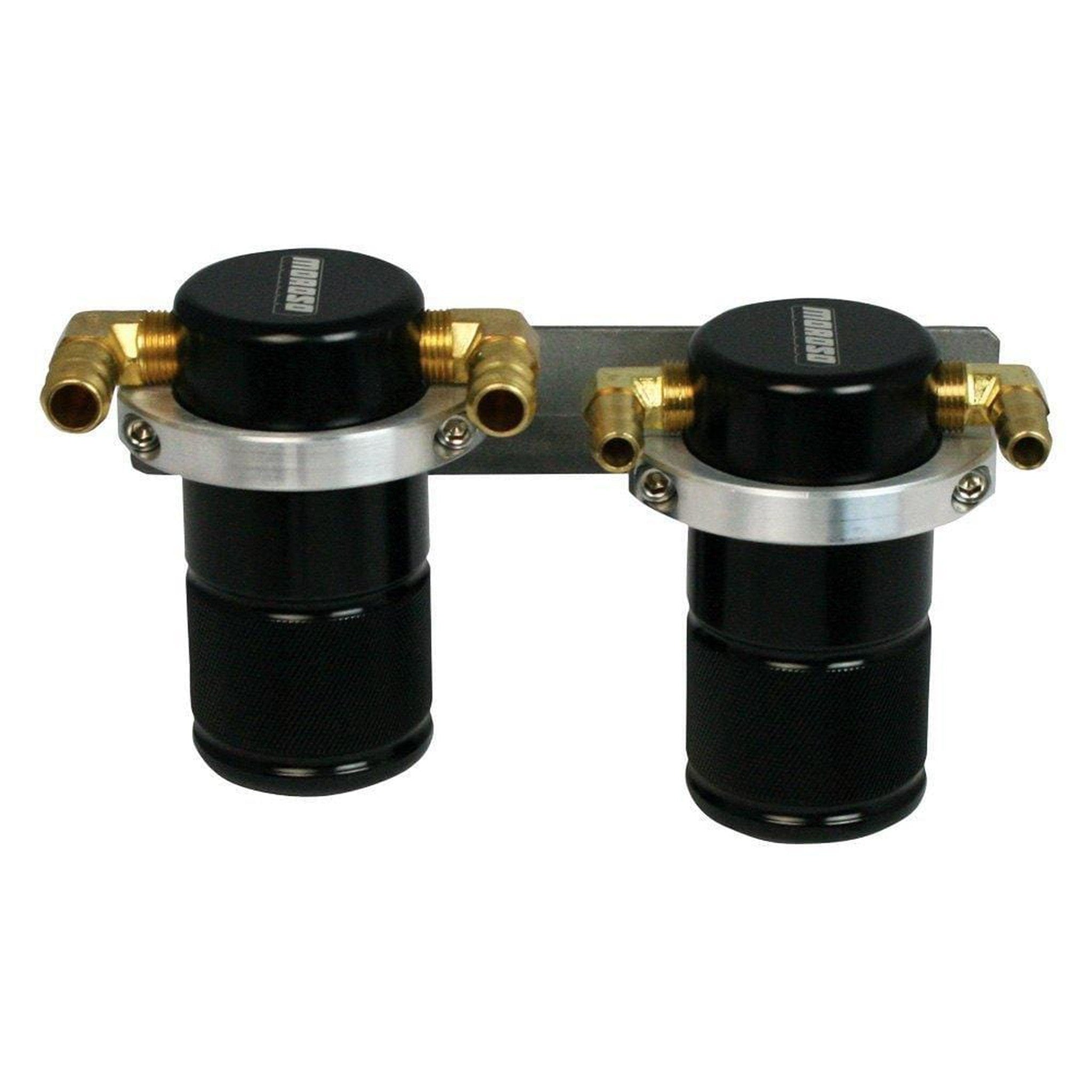 Moroso Small Body Air Oil Separator Black Subaru STI 2008-2014 w/ FMIC