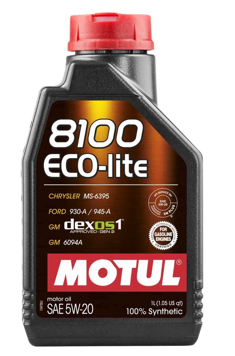 Motul 1L Synthetic Engine Oil 8100 5W20 ECO-LITE - Case of 12 109102