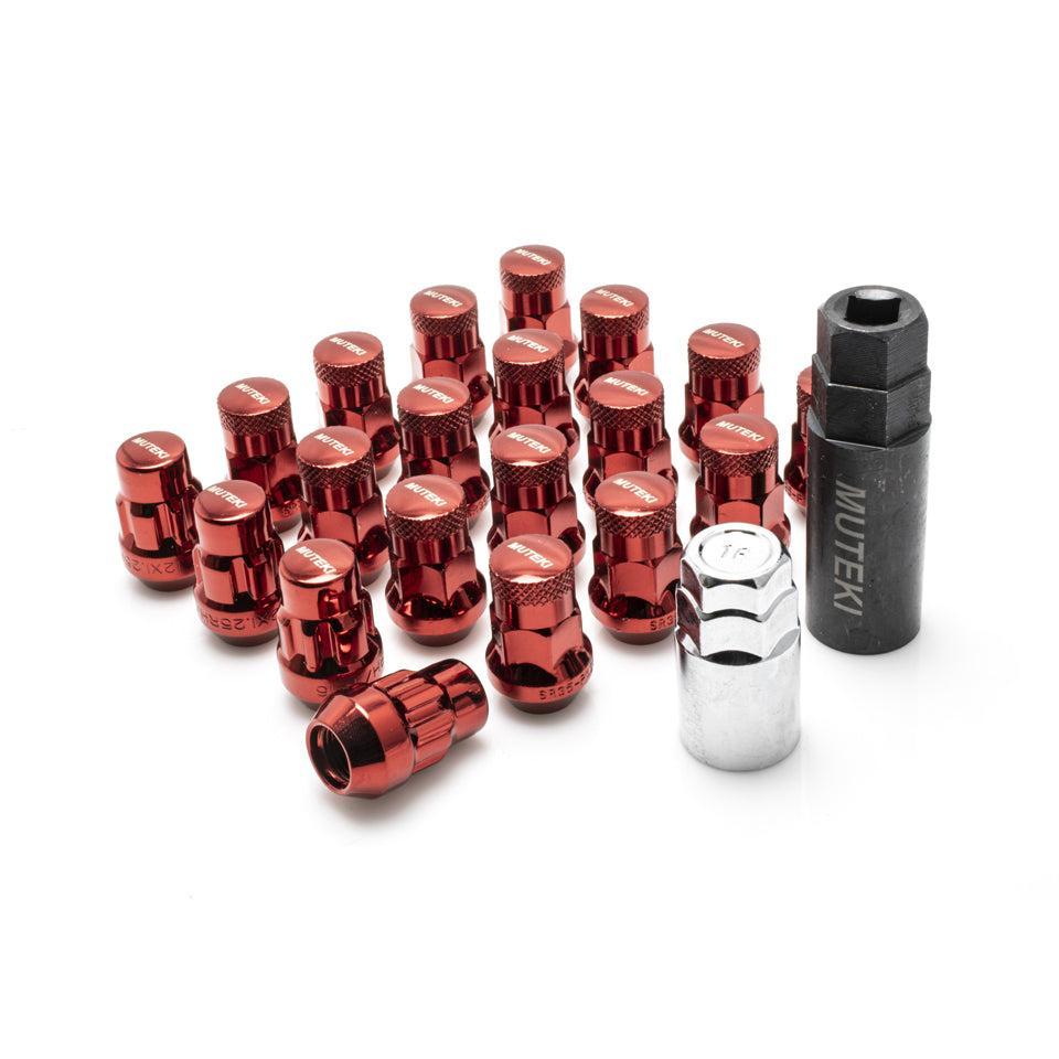 Muteki SR35 Closed-Ended Lug Nuts 12x1.25mm Red