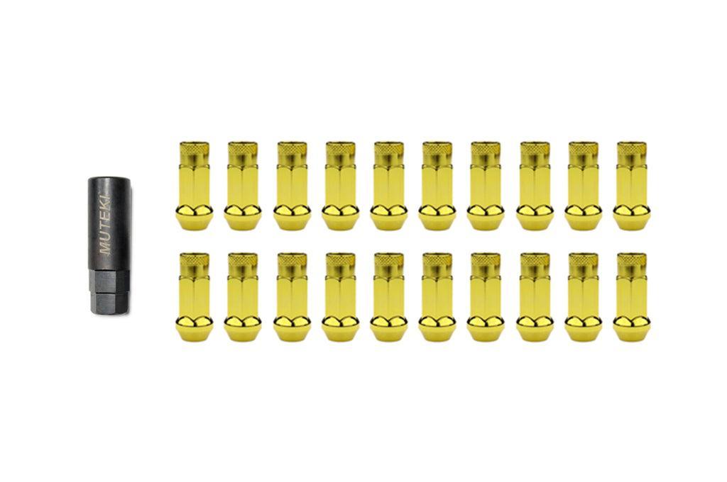 Muteki SR48 Open-Ended Lug Nuts 12x1.25mm Gold Chrome