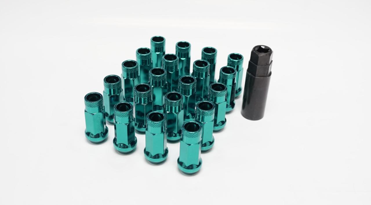 Muteki SR48 Open-Ended Lug Nuts 12x1.25mm Green Blue