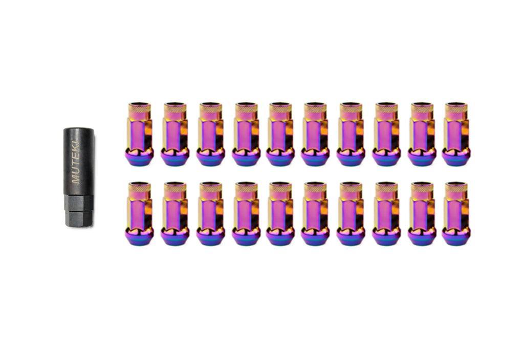 Muteki SR48 Open-Ended Lug Nuts 12x1.25mm Neon