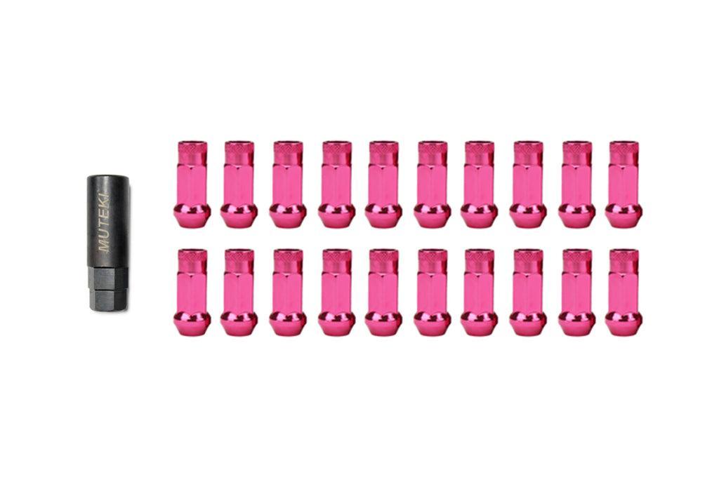Muteki SR48 Open-Ended Lug Nuts 12x1.25mm Pink