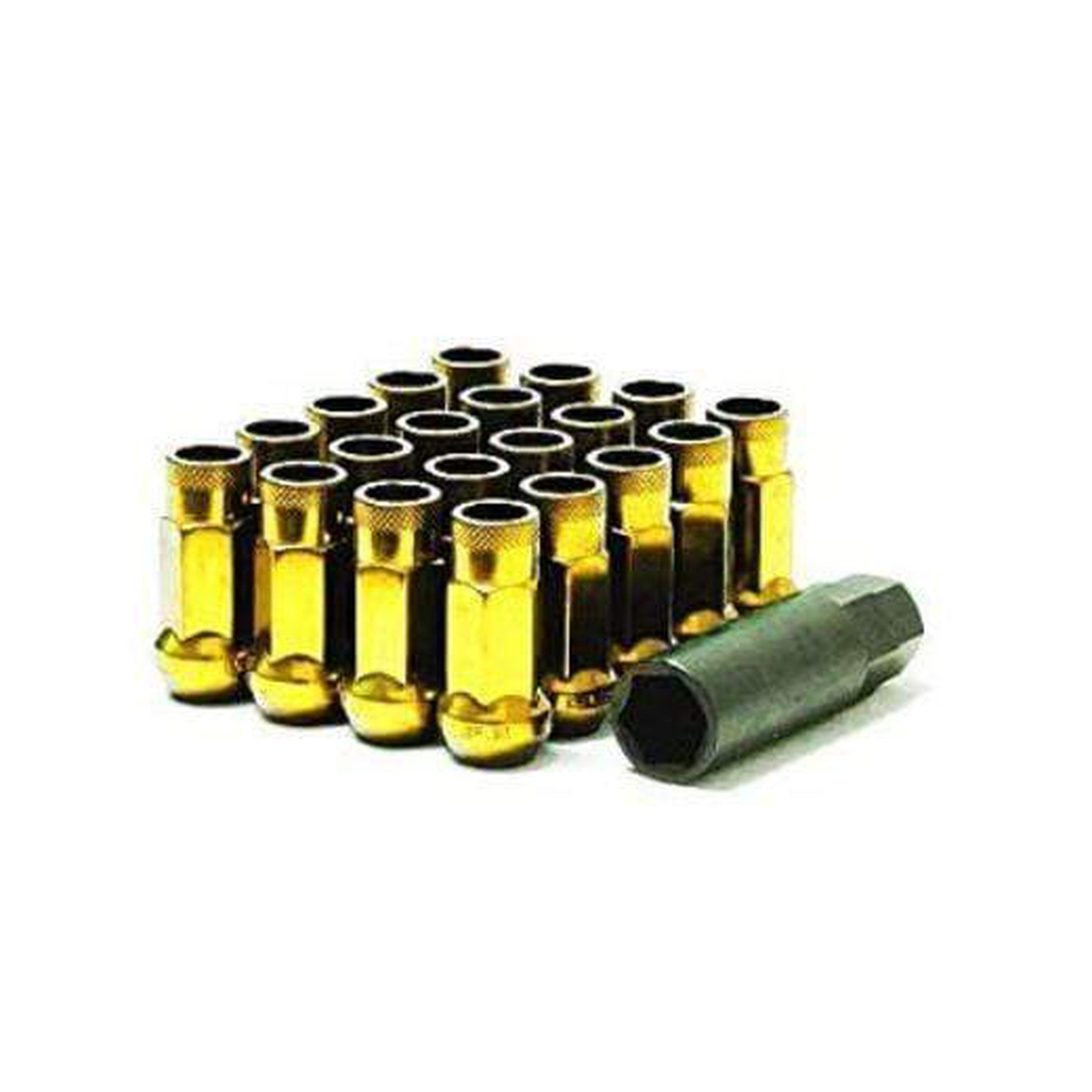 Muteki SR48 Open-Ended Lug Nuts 12x1.50mm Yellow
