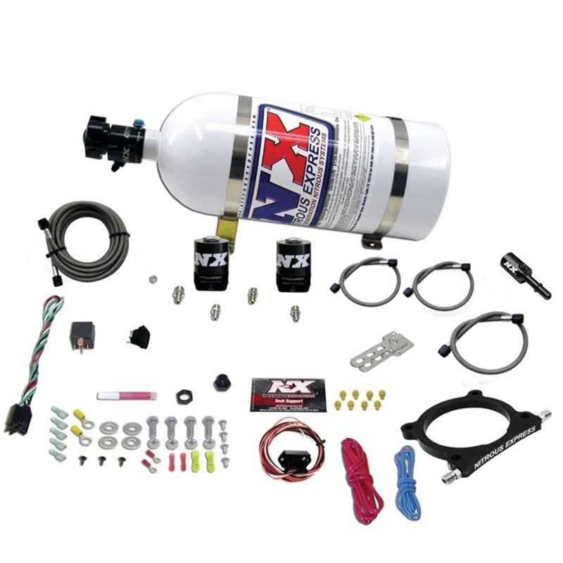 Nitrous Express 11-15 Ford Mustang GT 5.0L High Output Nitrous Plate Kit (50-250HP) w/10lb Bottle 20951-10