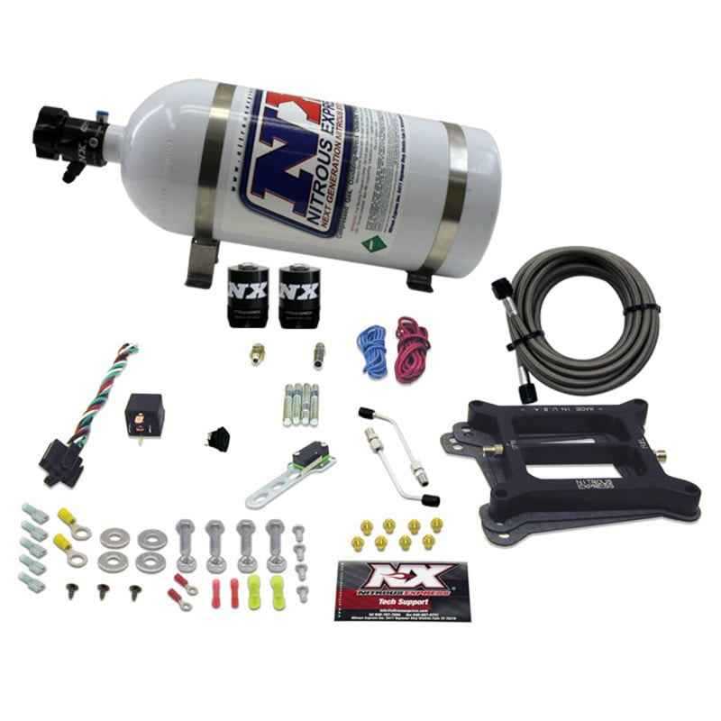 Nitrous Express 4150 4-BBL/Gasoline Nitrous Kit (100-500HP) w/10lb Bottle 50040-10