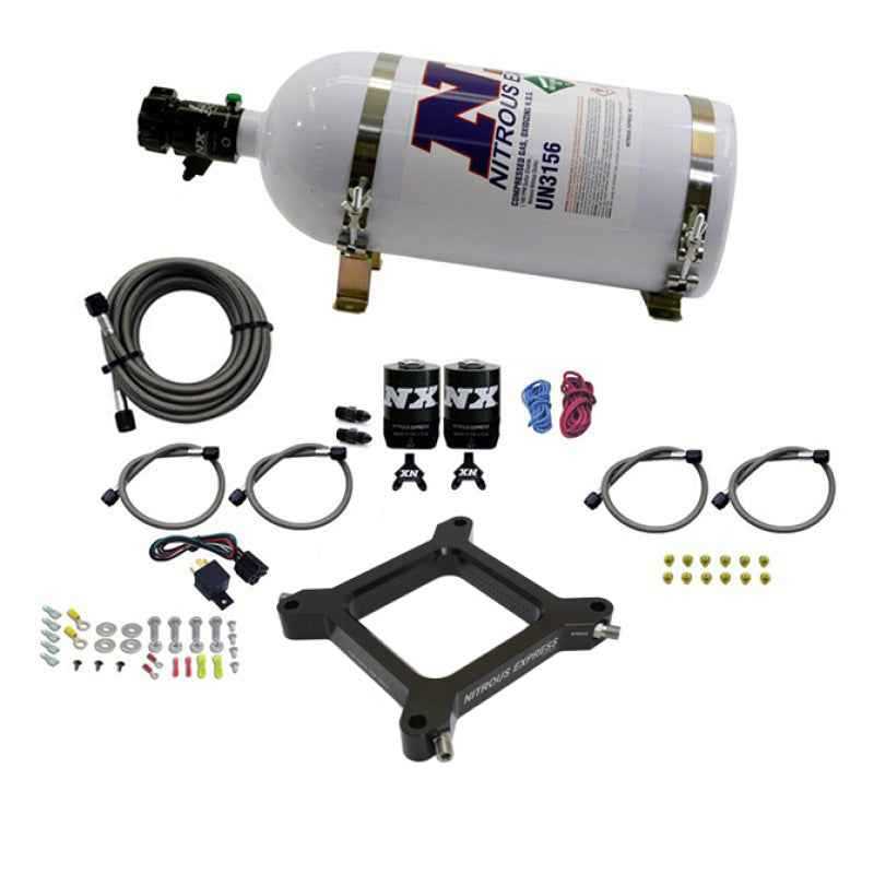 Nitrous Express 4150 Assassin Plate Pro Power Nitrous Kit (100-500HP) w/10lb Bottle 67540-10