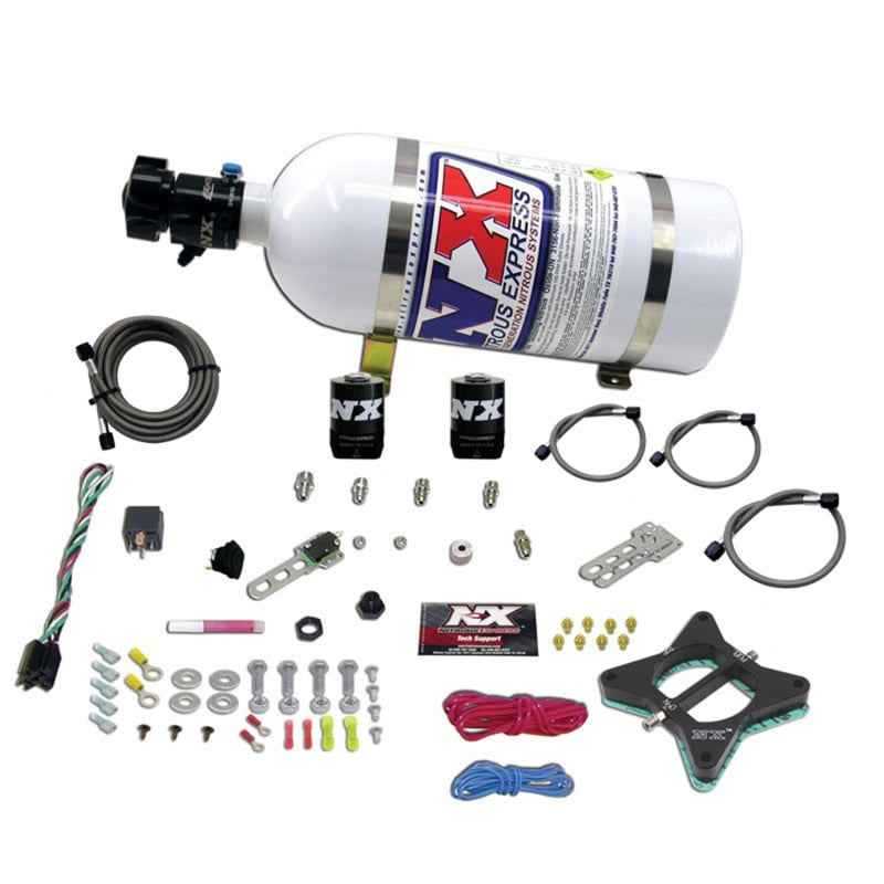 Nitrous Express 96-04 Ford Mustang 4.6L 2 Valve Nitrous Plate Kit w/10lb Bottle 20946-10