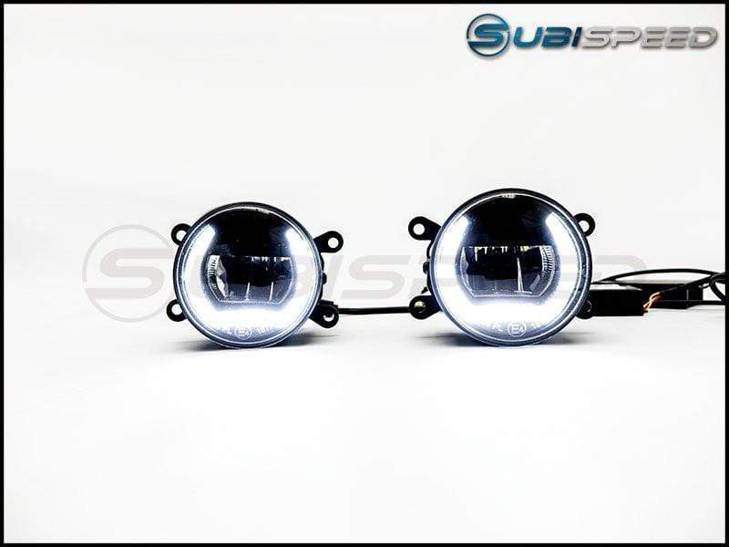 OLM LED / Corona Ring DRL Fog Light Housings Subaru WRX / STI 2015-2021