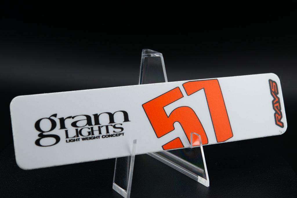 Overnight.Crew Rays Gram Lights 57DR/57CR Spoke Stickers (4 PCS) - Cool White/Orange