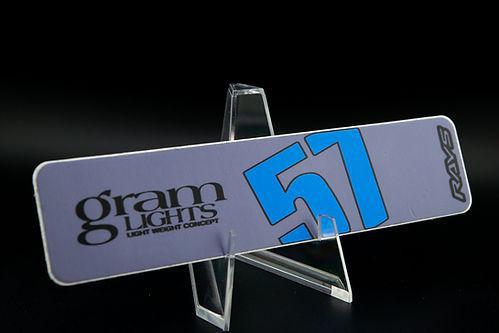 Overnight.Crew Rays Gram Lights 57DR/57CR Spoke Stickers (4 PCS) - Grey/Nitrous Blue