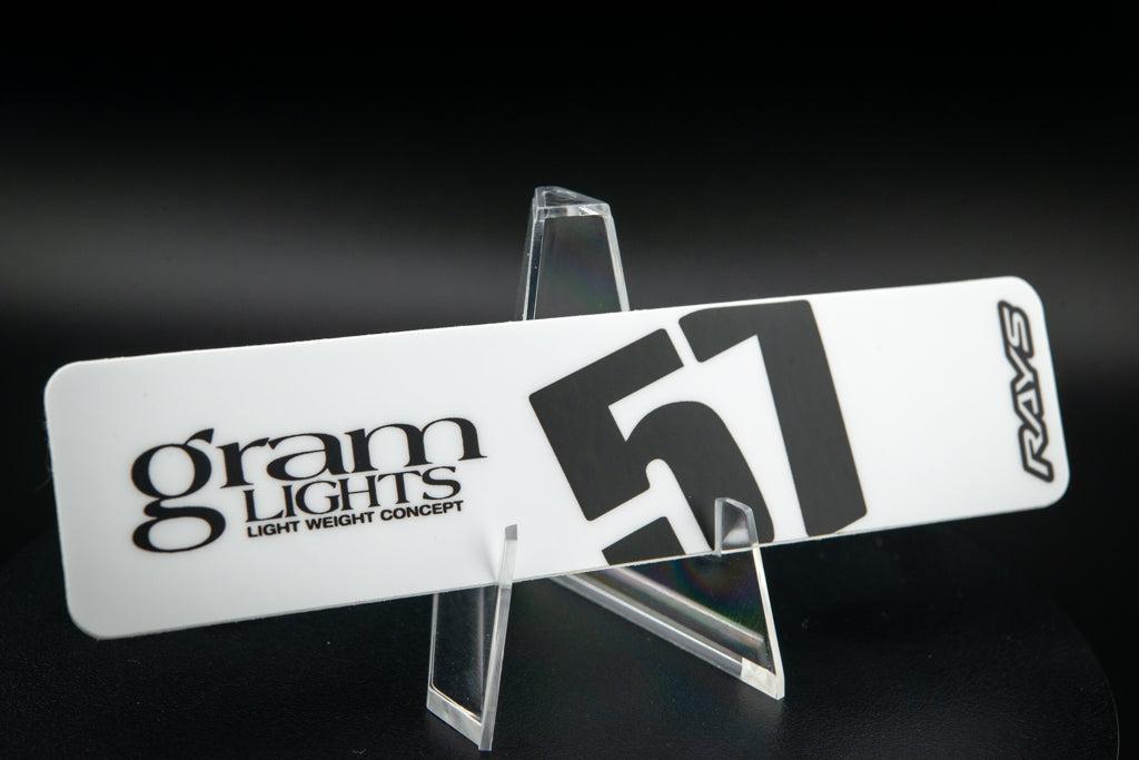 Overnight.Crew Rays Gram Lights 57DR/57CR Spoke Stickers (4 PCS) - White/Black