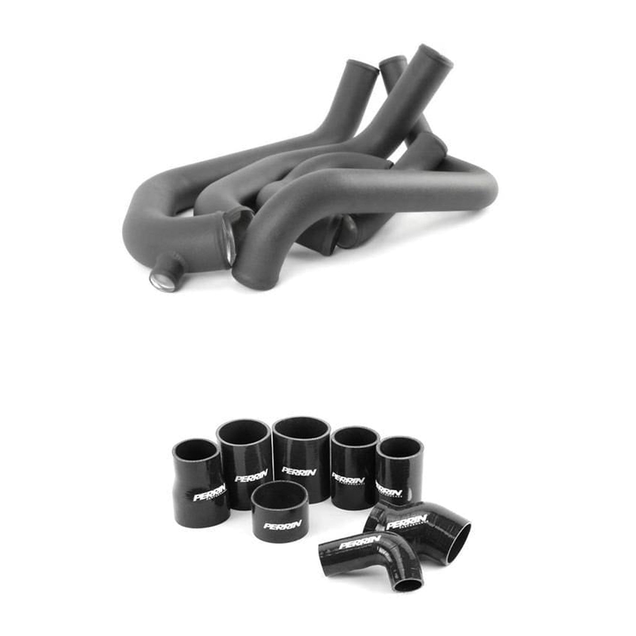 Perrin FMIC Intercooler Pipes Only Black Pipes Subaru STI 2008-2014 | PSP-ITR-430-2BK/BK