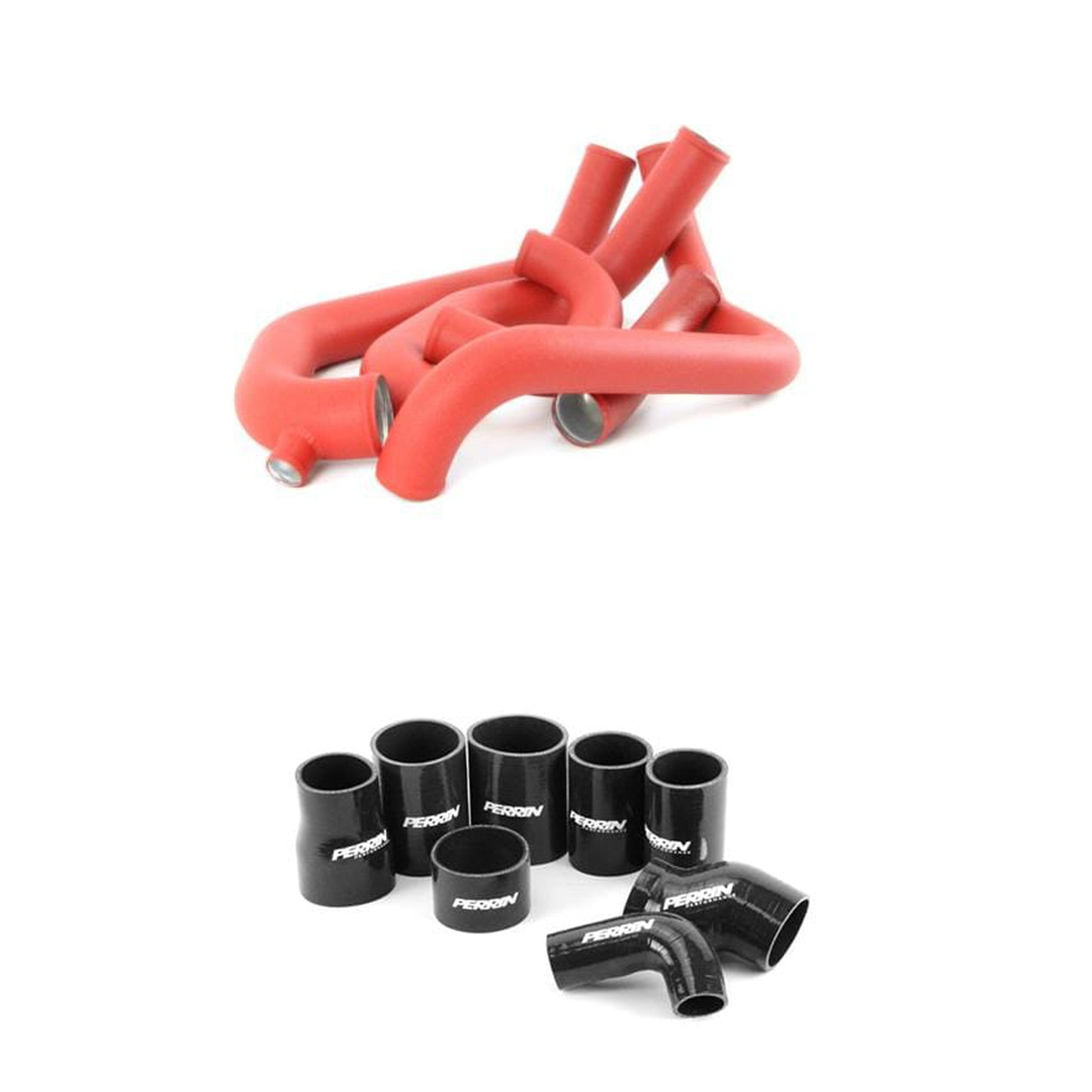 Perrin FMIC Intercooler Pipes Only Red Pipes Subaru STI 2008-2014 | PSP-ITR-430-2RD/BK