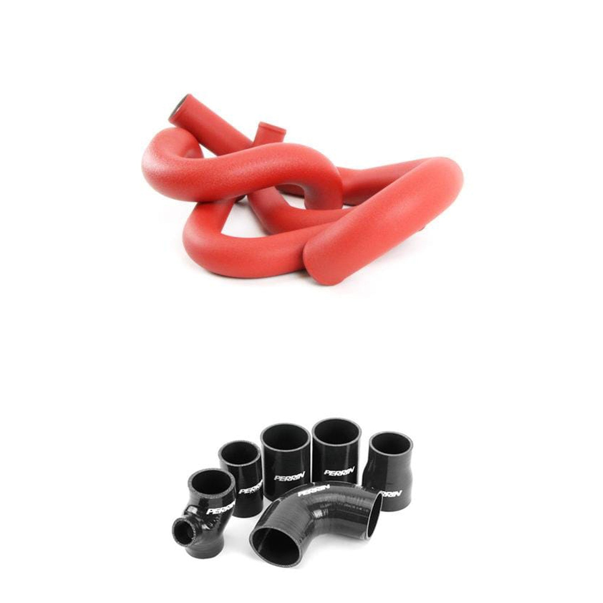 Perrin FMIC Red Boost Tubes and Black Couplers Subaru WRX 2015-2021 | PSP-ITR-437-2RD/BK