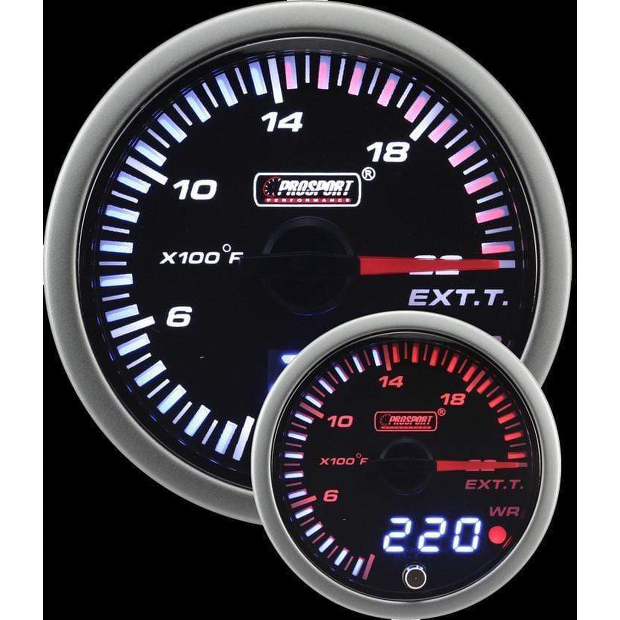 Prosport 52mm JDM Electrical Exhaust Gas Temperature Gauge