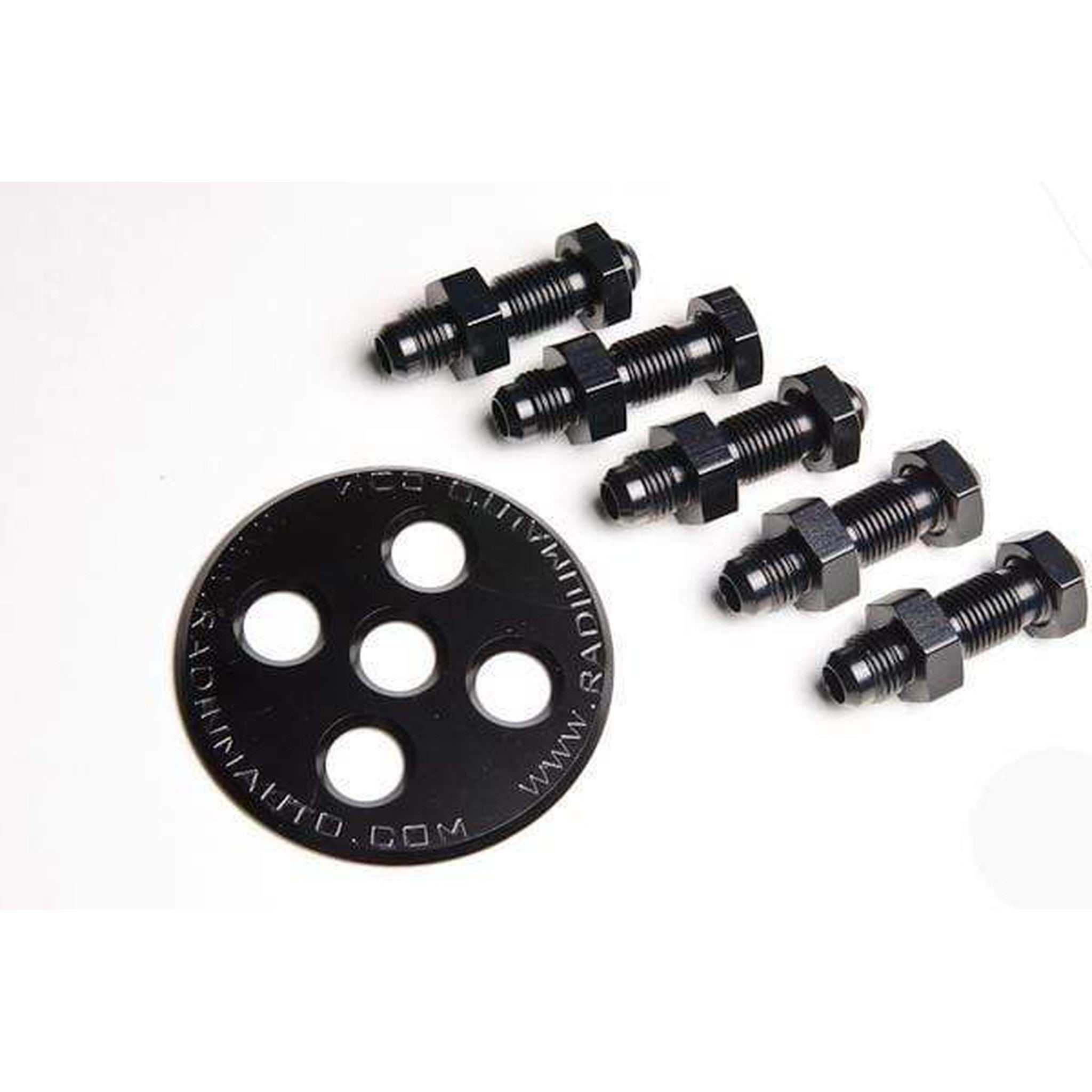 Radium Engineering Fuel Surge Tank -6AN Bulkhead Plate w/ Fittings and Nuts