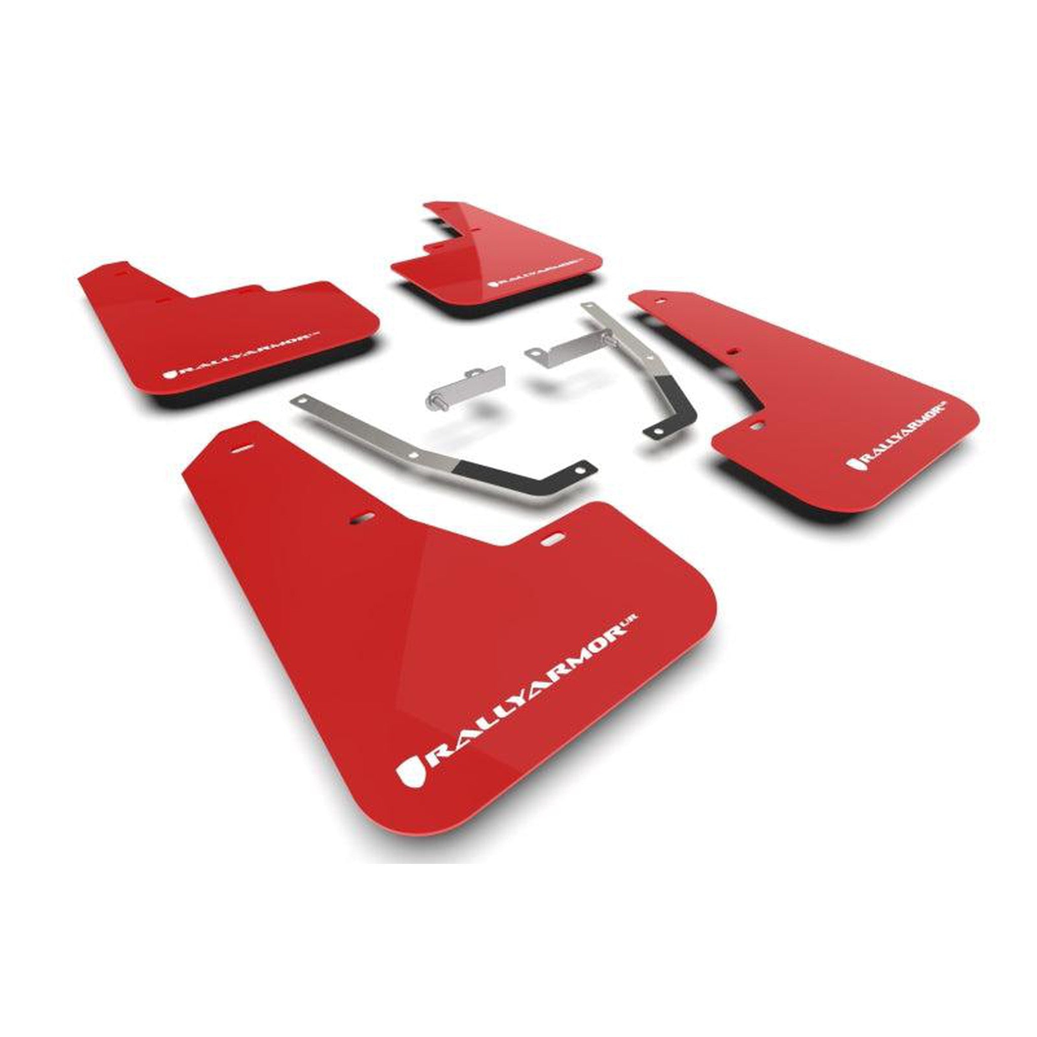 Rally Armor 2024-2025 Subaru Crosstrek UR Red Mud Flaps w/ White Logo | MF106-UR-RD-WH