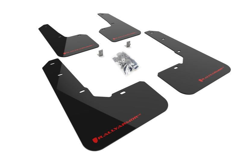 Rally Armor Black Mud Flap Red Logo 2022-2025 Subaru Outback Wilderness | MF76-UR-BLK/RD