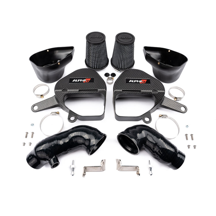 AMS Performance Red Alpha Carbon Fiber Cold Air Intake Kit For Infiniti Q50/Q60 2016-2021