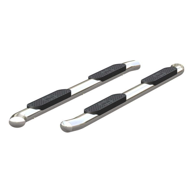 ARIES 4" Polished Stainless Oval Side Bars, For Toyota Tundra CrewMax Model S222023-2