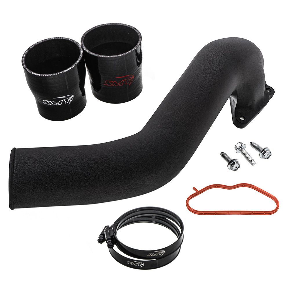 SMY GODZILLA Cast Aluminum Top Mount Intercooler Pipe Black 2022-2025 WRX | SMY-GDZ-VBAL-BK