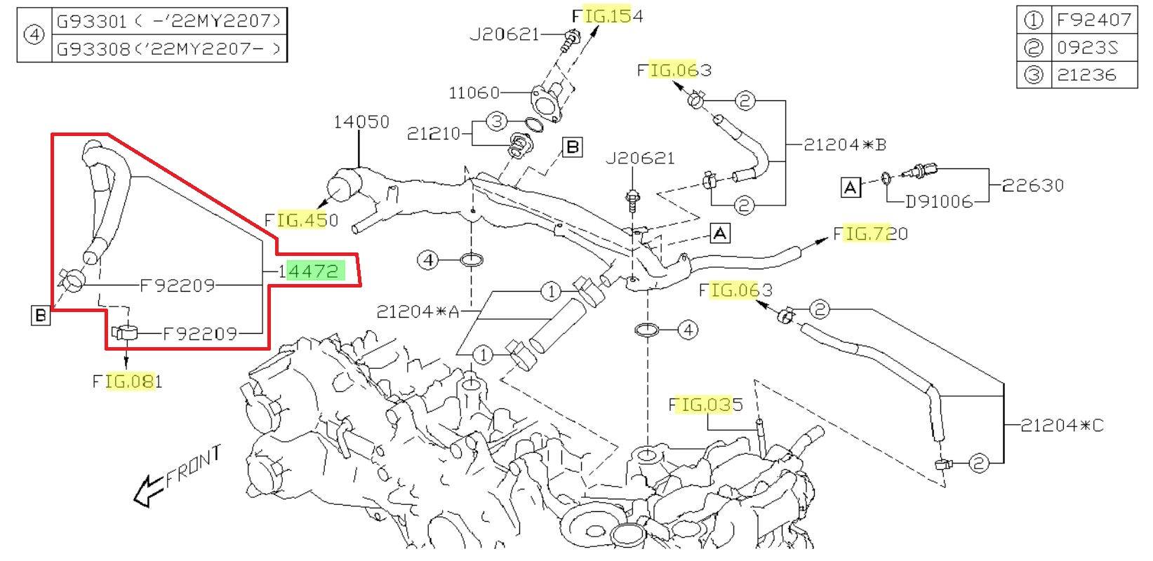 Subaru OEM Air Suction Valve Bracket - Left Subaru STI 2008-2021 | 14872AA080