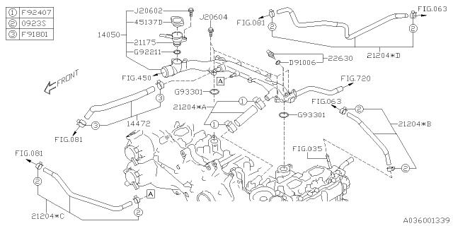 Subaru OEM CVT Cooler Hose 19-23 Crosstrek Hybrid | 21204AB500
