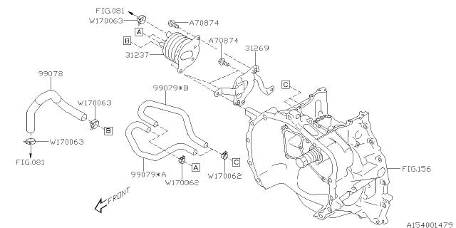 Subaru OEM CVT Cooler Hose-Inlet 14-16 Crosstrek Hybrid | 99078AB410