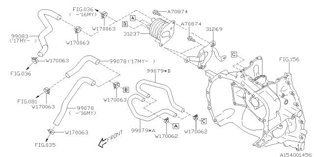 Subaru OEM CVT Cooler Hose-Outlet 15-17 Crosstrek | 99078AB701